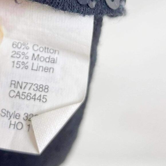 J CREW Black Sleeveless Scoop Neck Sequin Embellished Tank Top - Picture 4 of 8